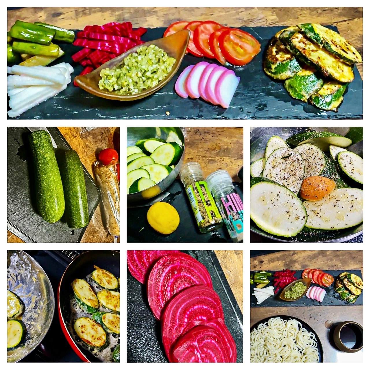 夏野菜 冷やしうどん |暮らしを整えるルーマニ屋 夏野菜と冷やしうどんの美しい盛り付け